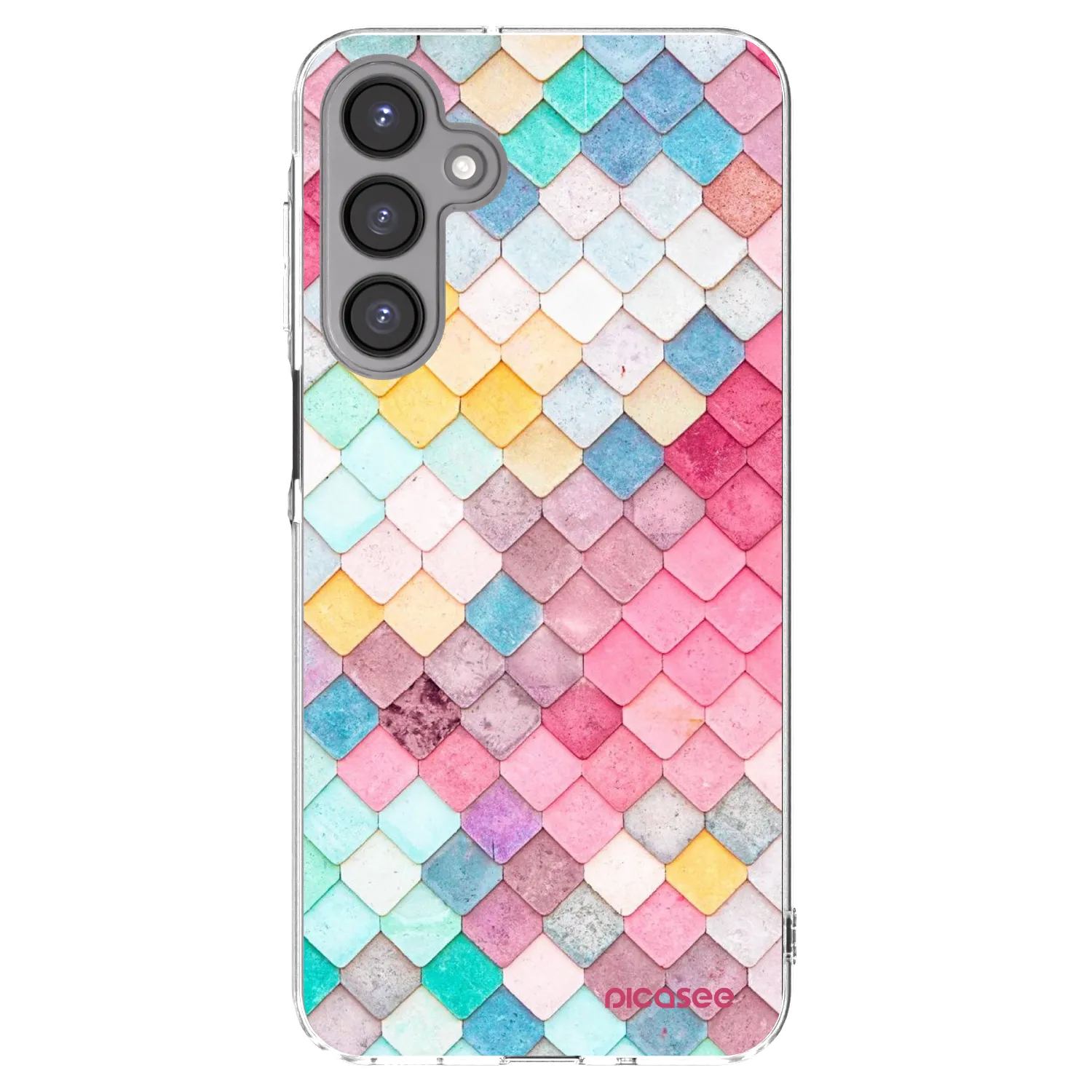 Picasee Samsung Galaxy A16 5G Hülle - Transparentes Silikon - Farbiges Dach