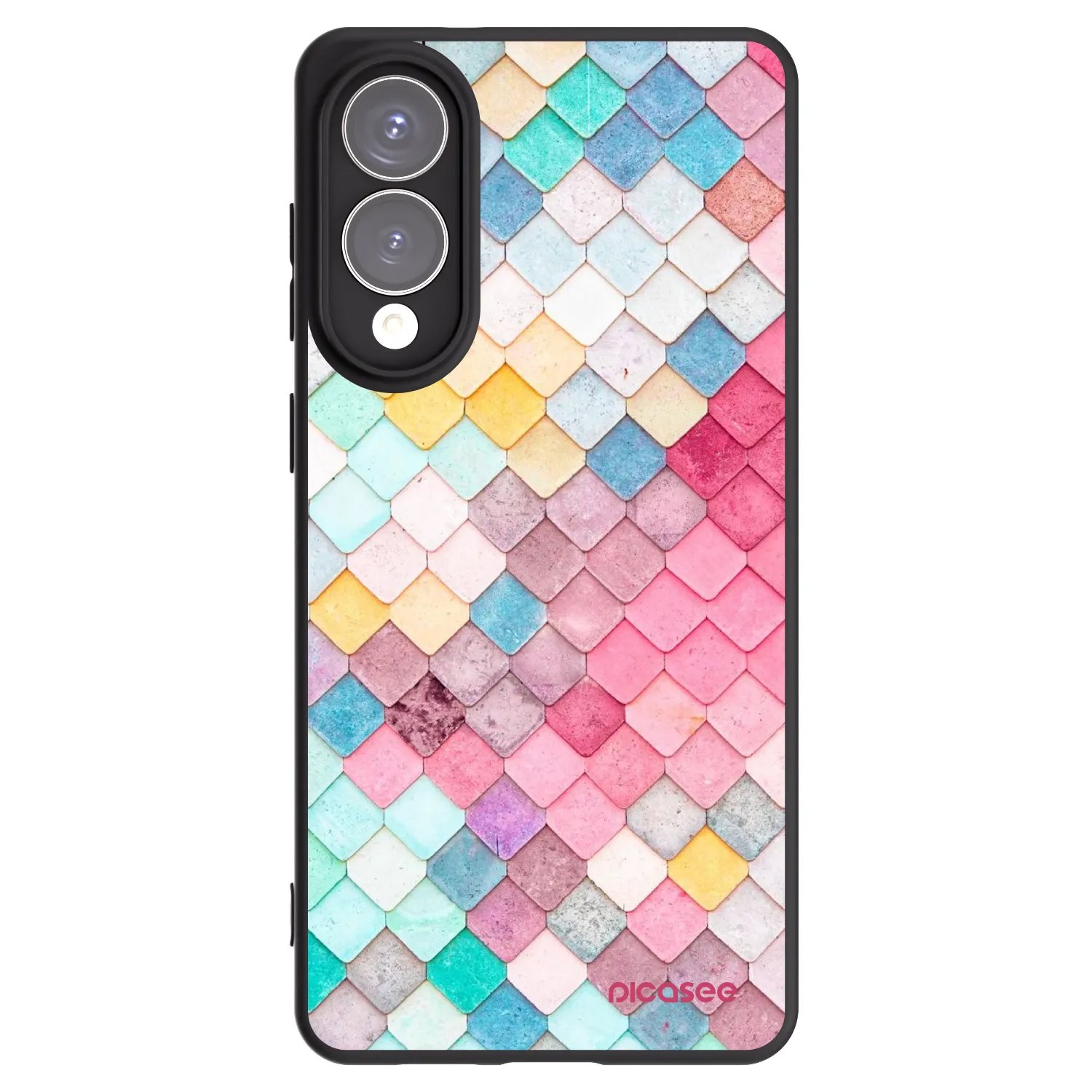 Picasee Samsung Galaxy S25 Edge 5G Hülle - Schwarzes Silikon - Farbiges Dach