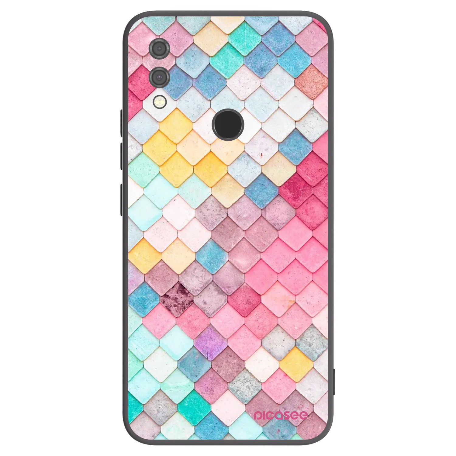 Picasee Xiaomi Redmi Note 7 Hülle - Schwarzes Silikon - Farbiges Dach