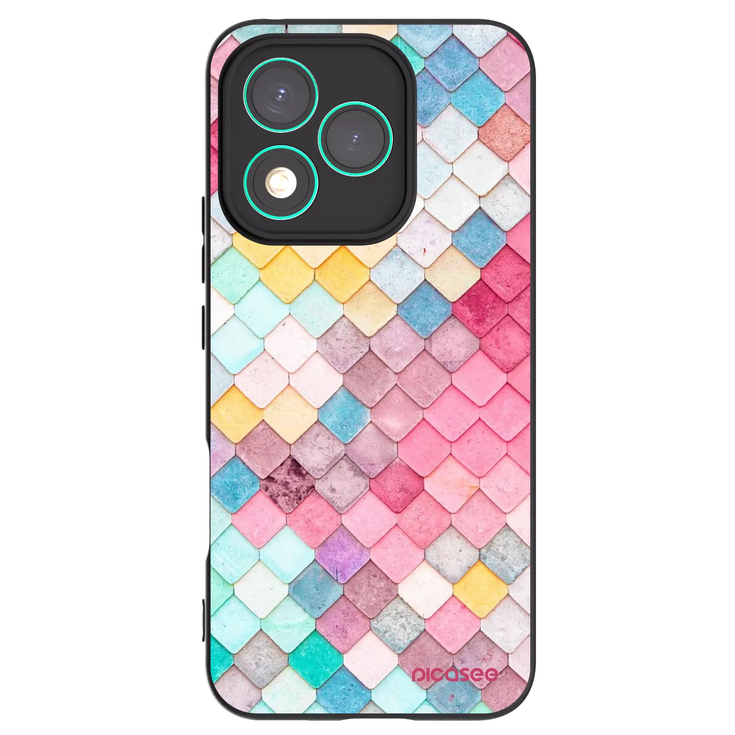 Picasee Honor 400 Lite 5G Hülle - Schwarzes Silikon - Farbiges Dach