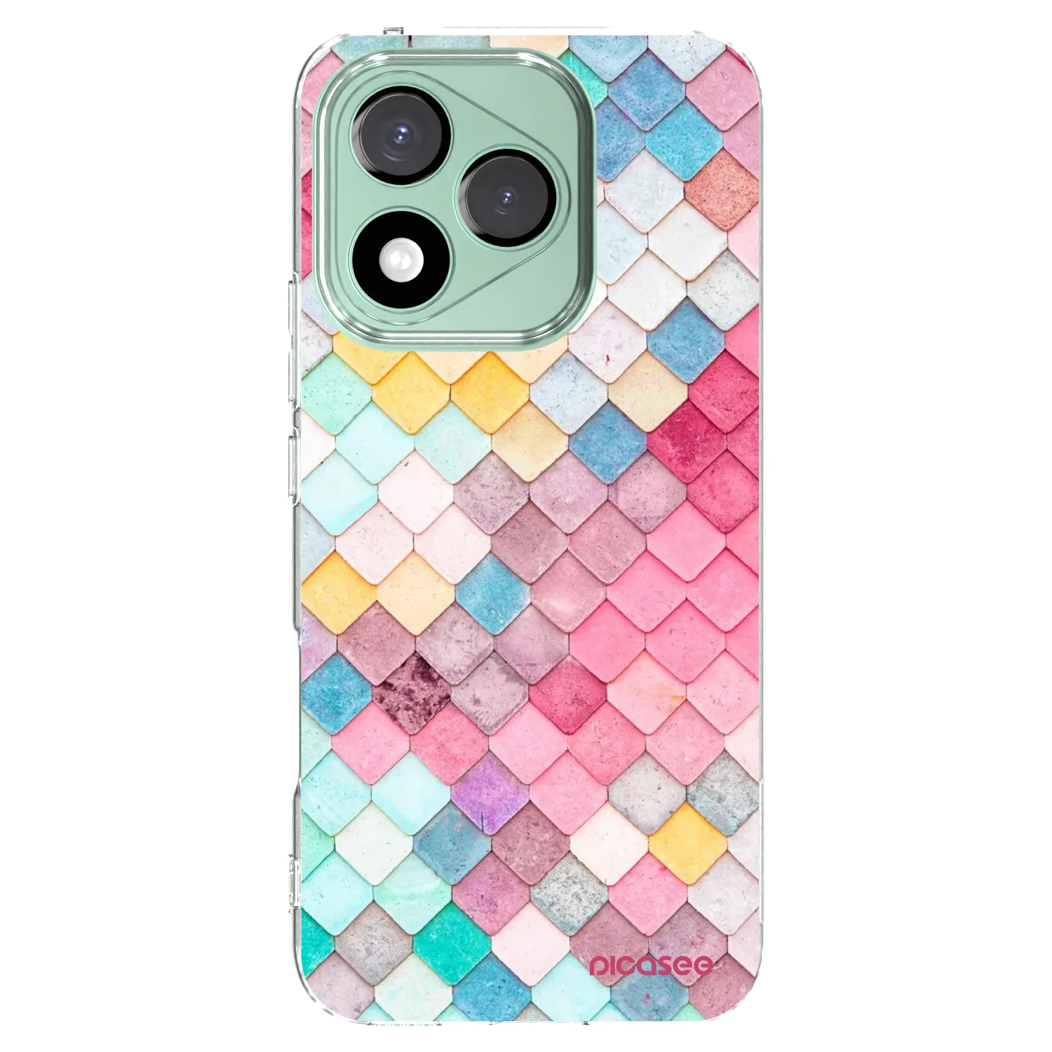 Picasee Honor 400 Lite 5G Hülle - Transparentes Silikon - Farbiges Dach