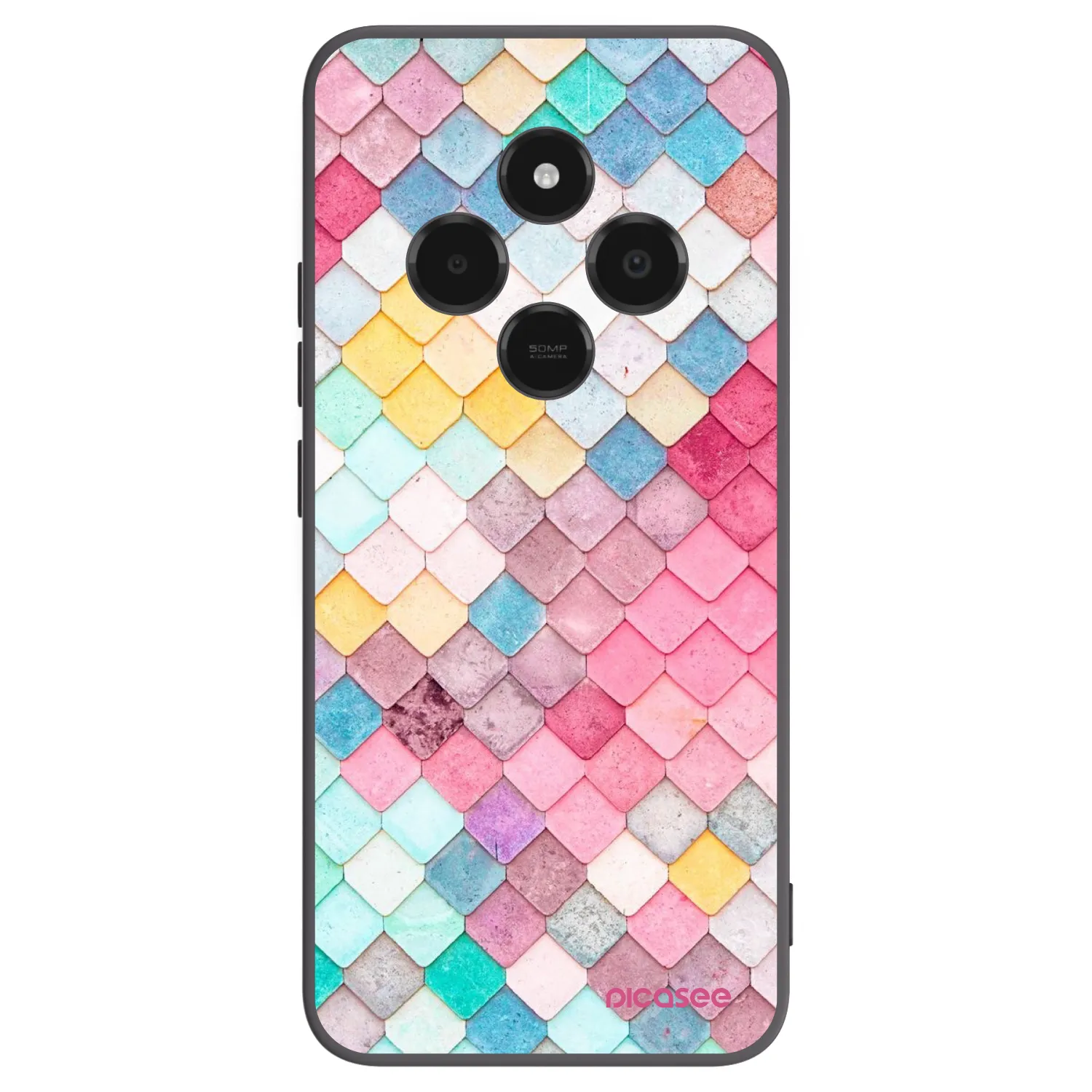 Picasee Xiaomi Poco C75 Hülle - Schwarzes Silikon - Farbiges Dach
