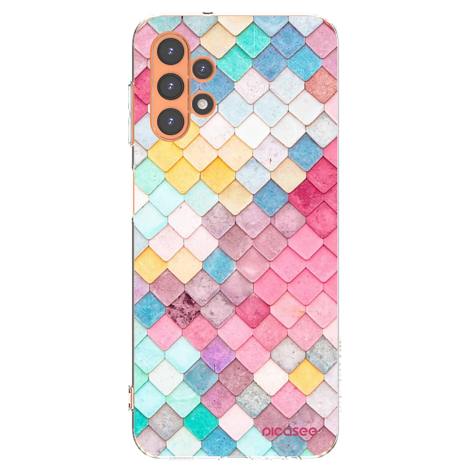 Picasee Samsung Galaxy A13 5G Hülle - Transparentes Silikon - Farbiges Dach