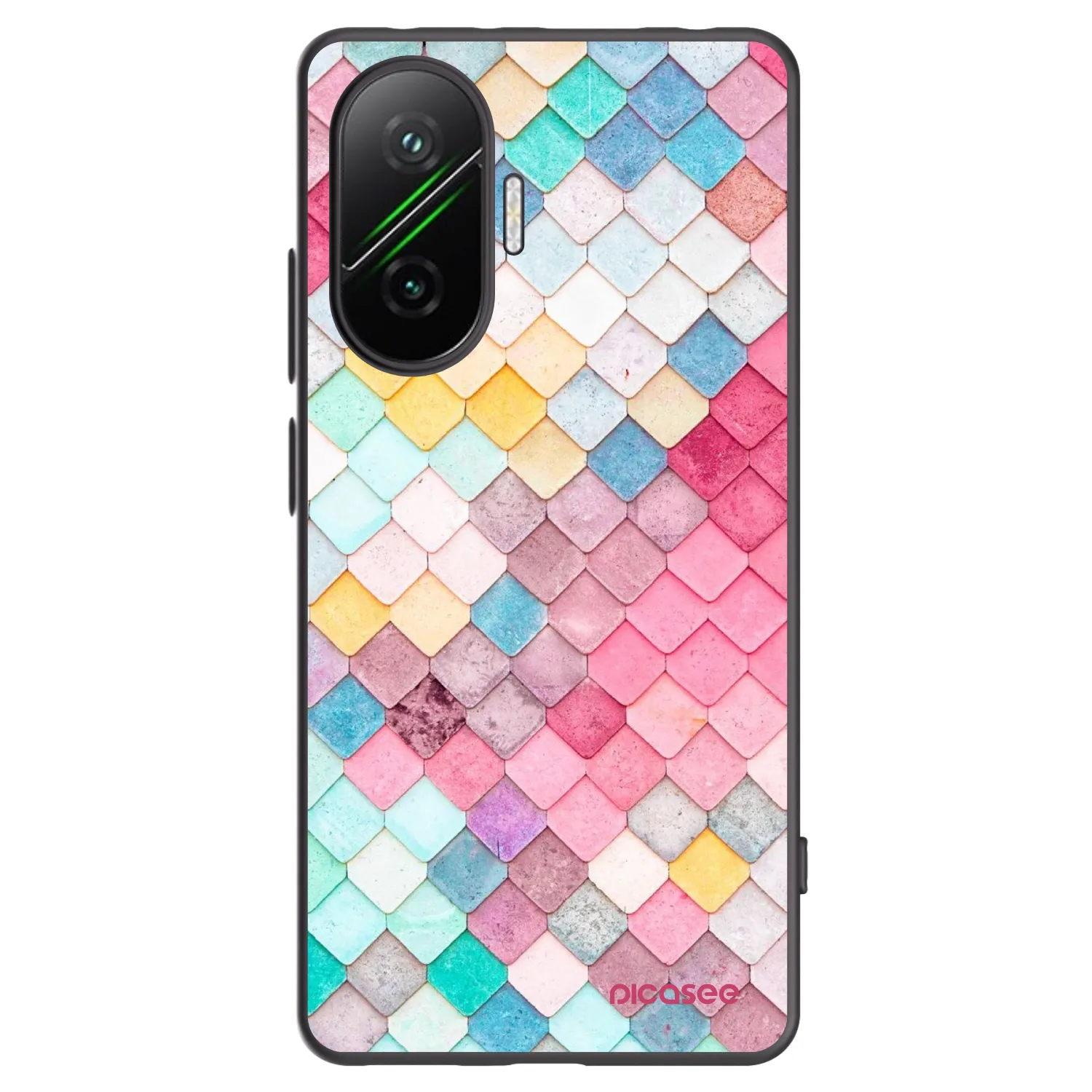 Picasee Xiaomi Poco F7 5G Hülle - Schwarzes Silikon - Farbiges Dach