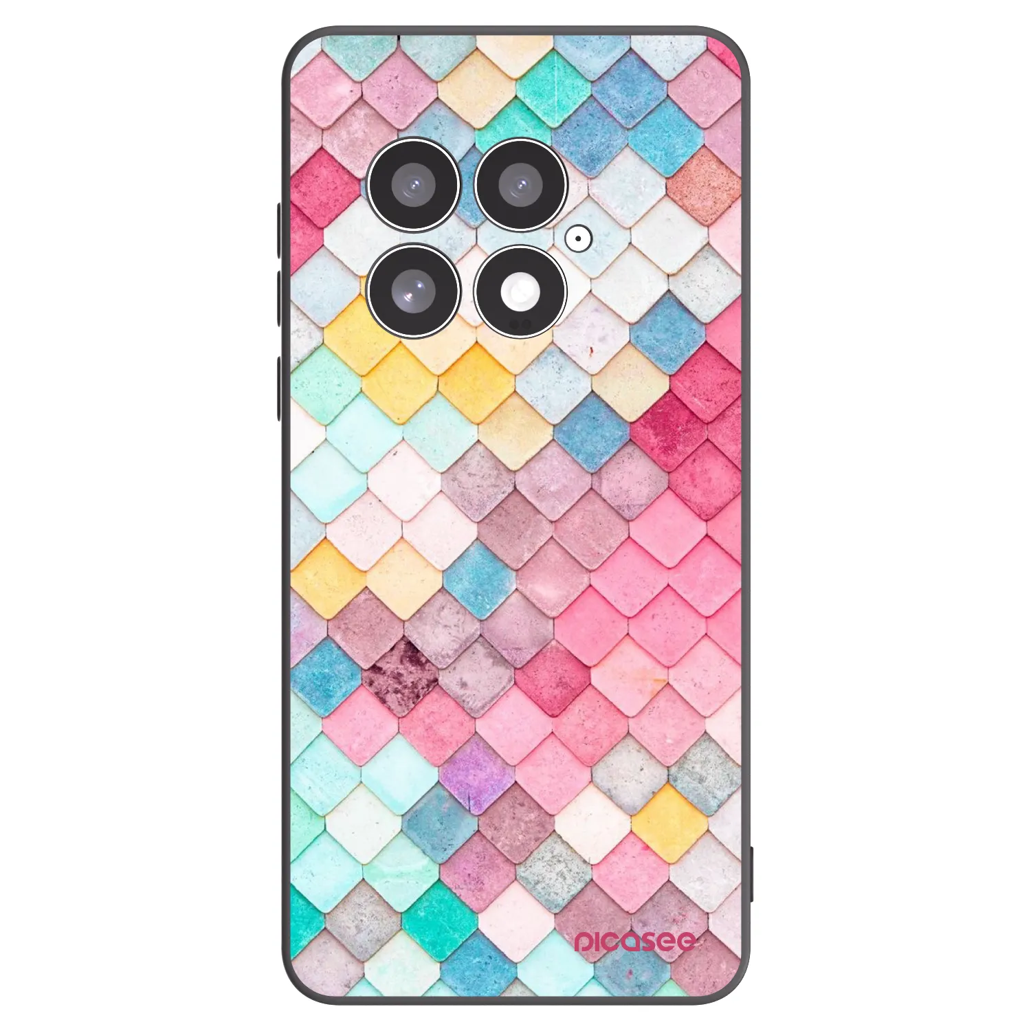 Picasee OnePlus 13 5G Hülle - Schwarzes Silikon - Farbiges Dach
