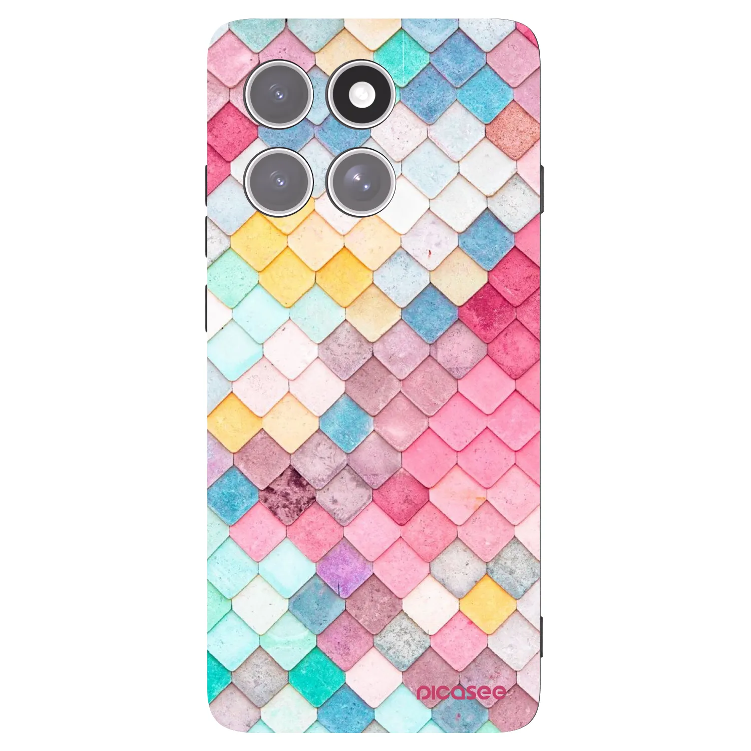 Picasee Motorola Edge 60 Pro Hülle - Schwarzes Silikon - Farbiges Dach