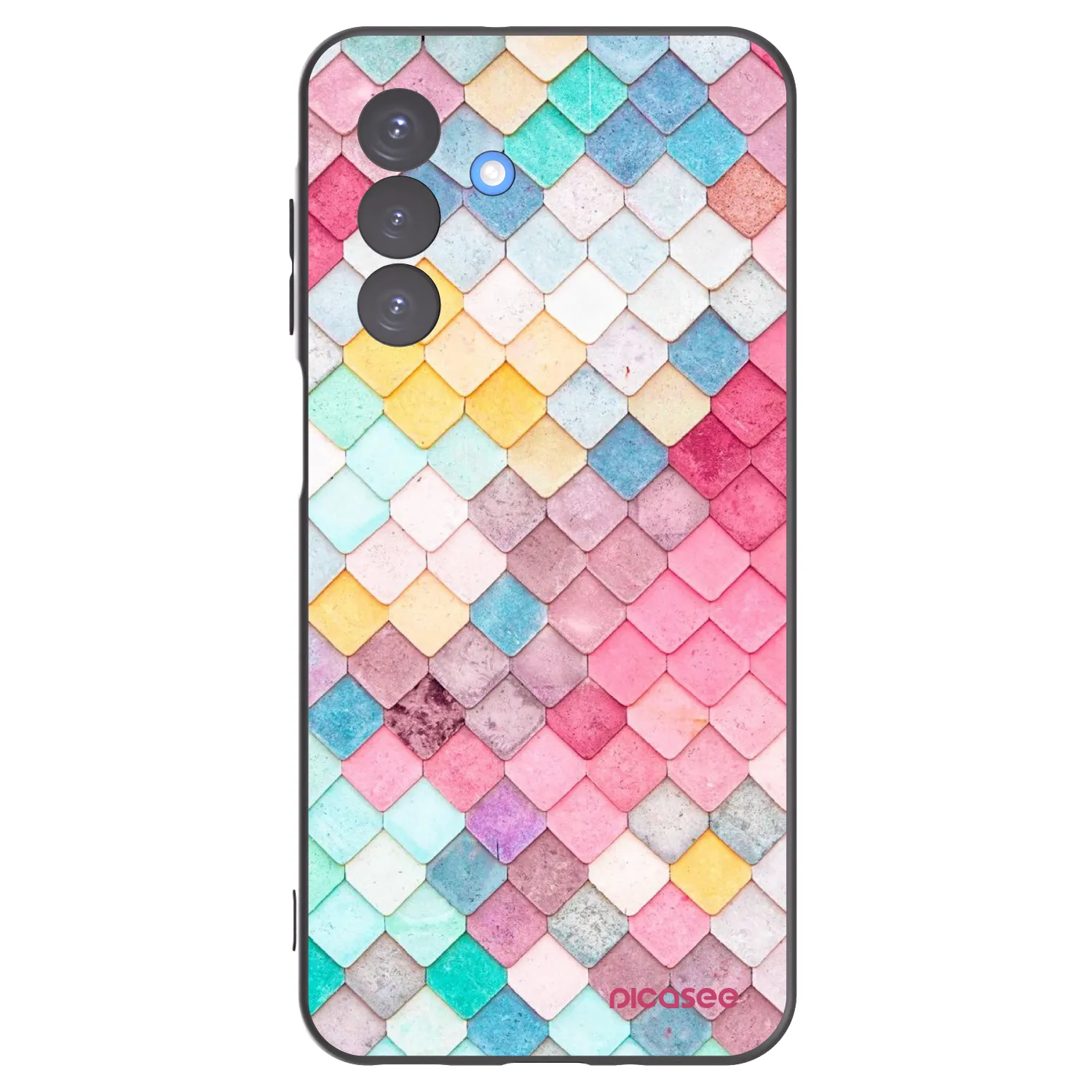Picasee Samsung Galaxy A17 5G Hülle - Schwarzes Silikon - Farbiges Dach