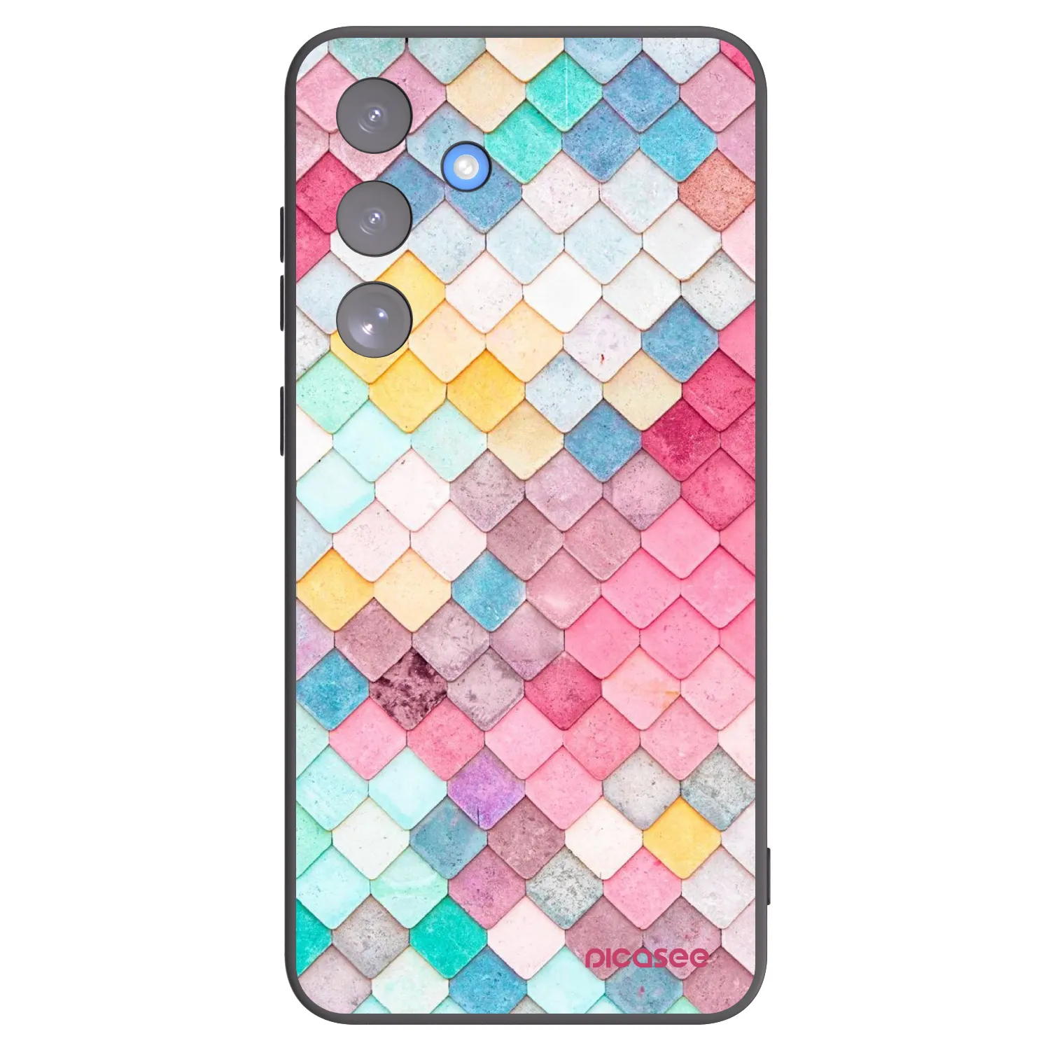 Picasee Samsung Galaxy S25 FE 5G Hülle - Schwarzes Silikon - Farbiges Dach