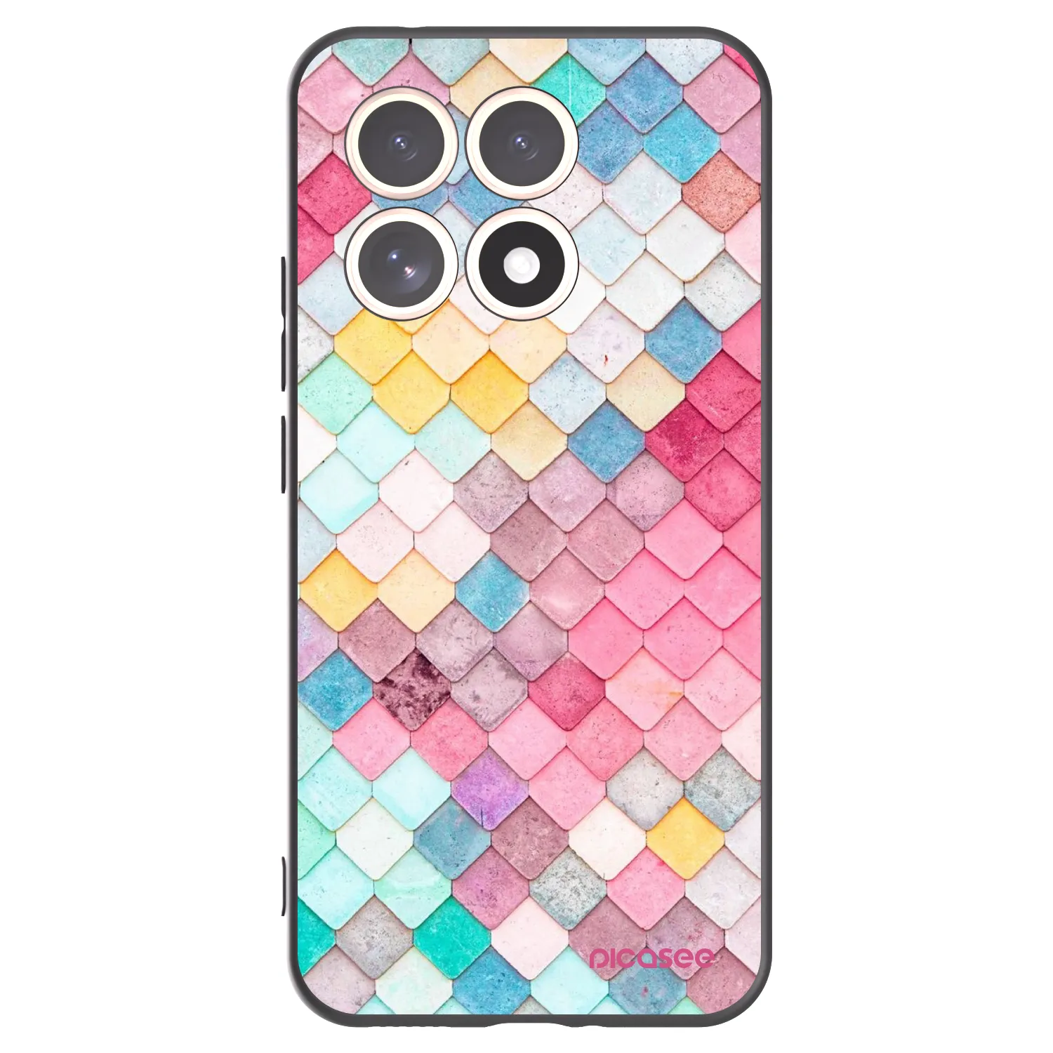 Picasee Xiaomi 15T Hülle - Schwarzes Silikon - Farbiges Dach