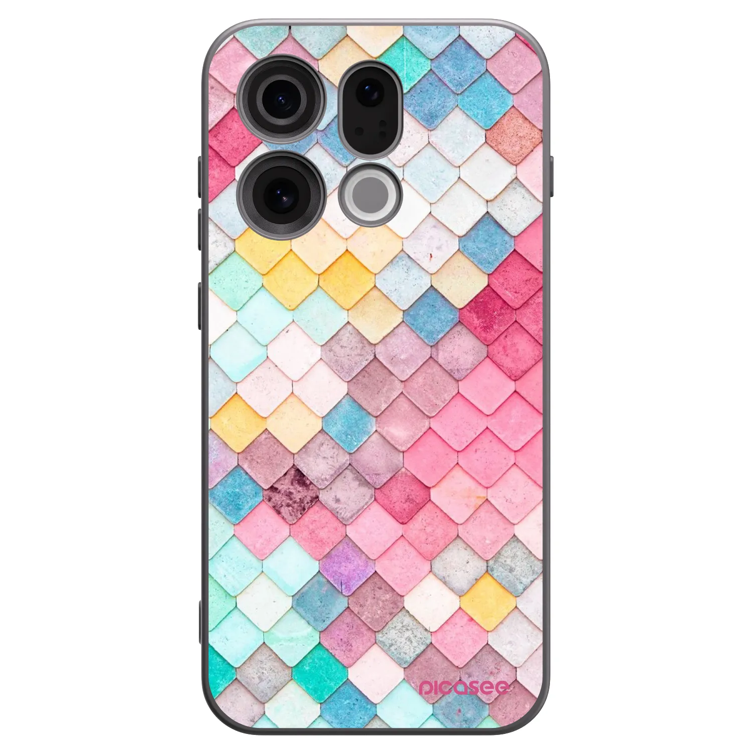 Picasee OPPO Find X9 Hülle - Schwarzes Silikon - Farbiges Dach