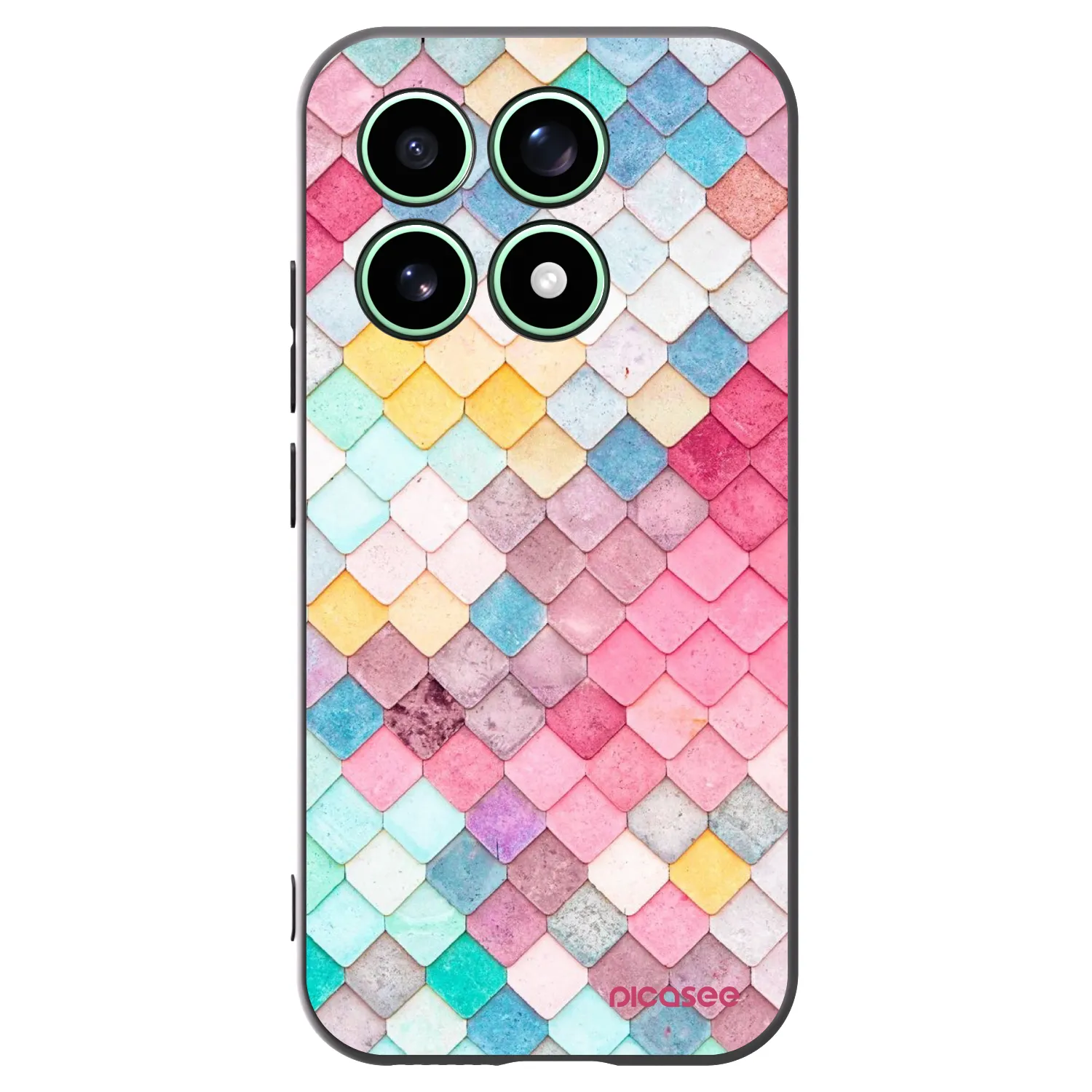 Picasee Xiaomi 17 Hülle - Schwarzes Silikon - Farbiges Dach