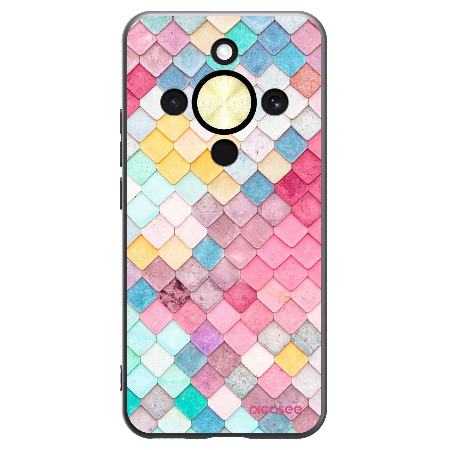 Picasee Honor Magic8 Lite 5G Hülle - Schwarzes Silikon - Farbiges Dach