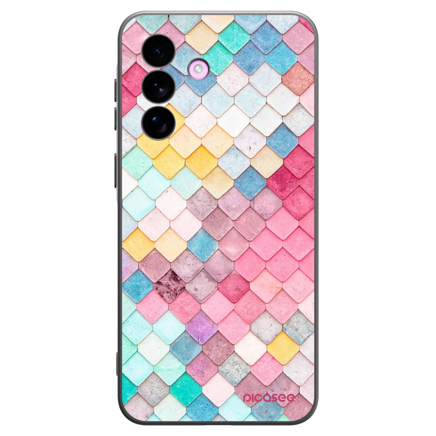 Picasee Samsung Galaxy A57 5G Hülle - Schwarzes Silikon - Farbiges Dach