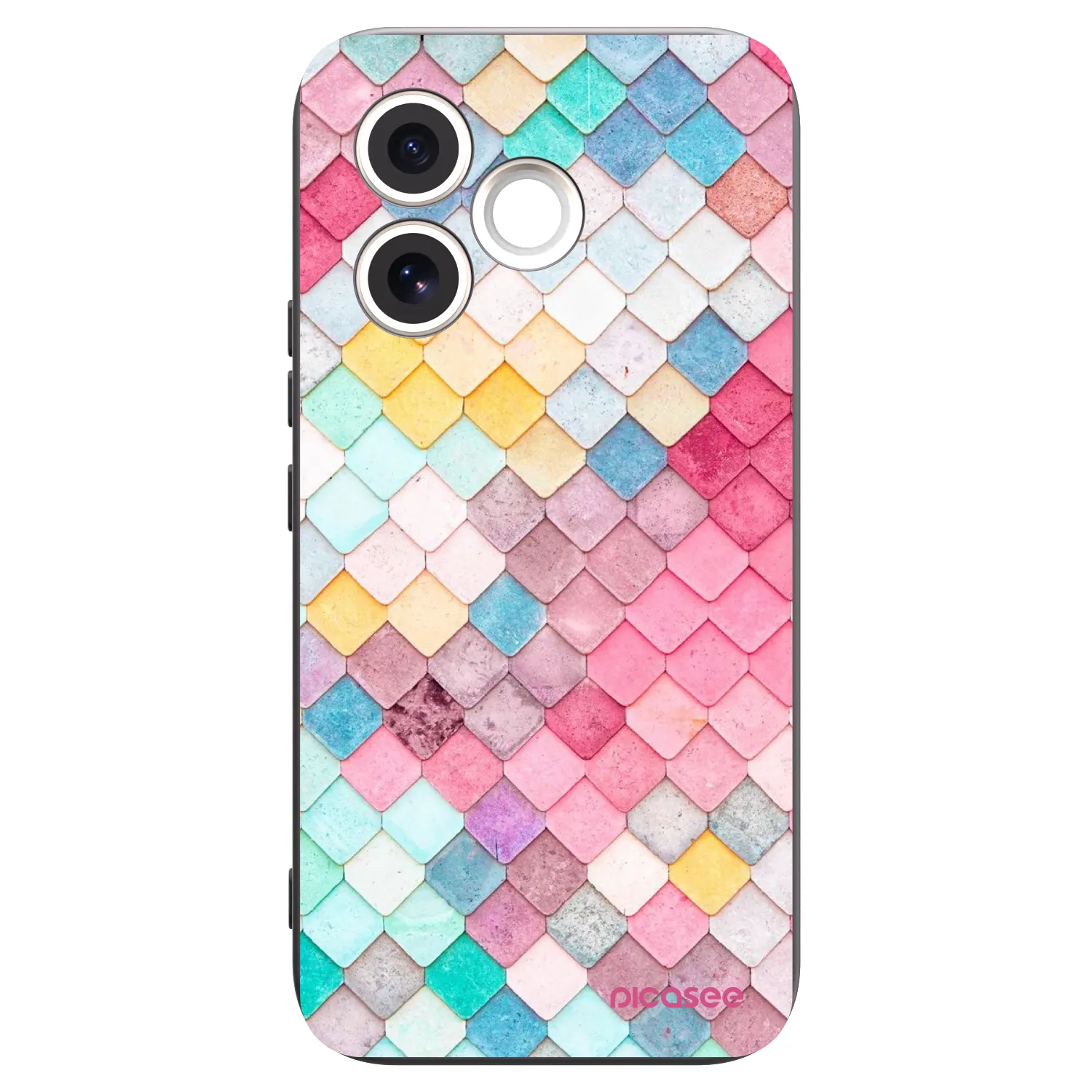 Picasee Honor 600 Lite Hülle - Schwarzes Silikon - Farbiges Dach