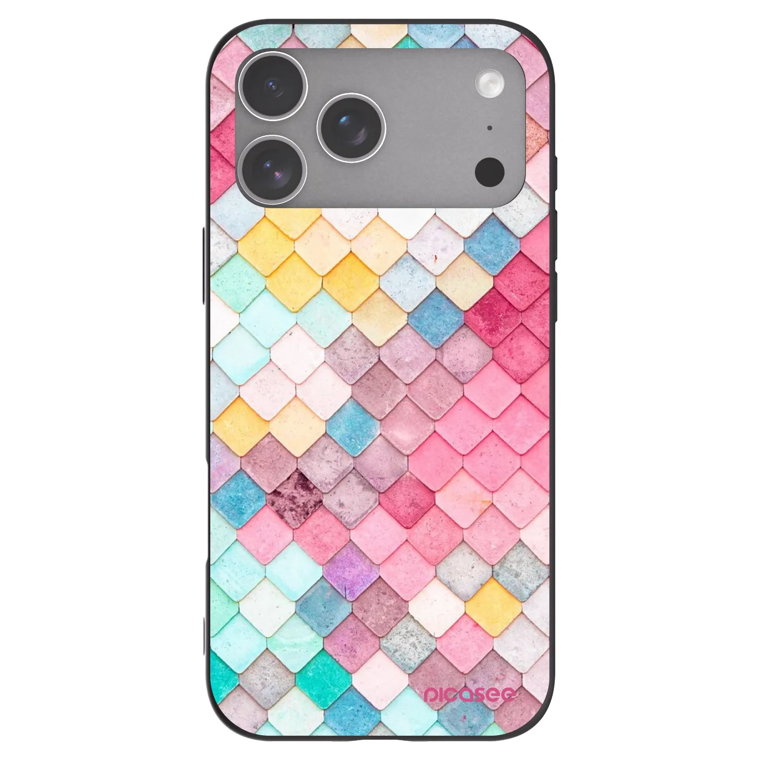Picasee Apple iPhone 18 Pro Max Hülle - Schwarzes Silikon - Farbiges Dach