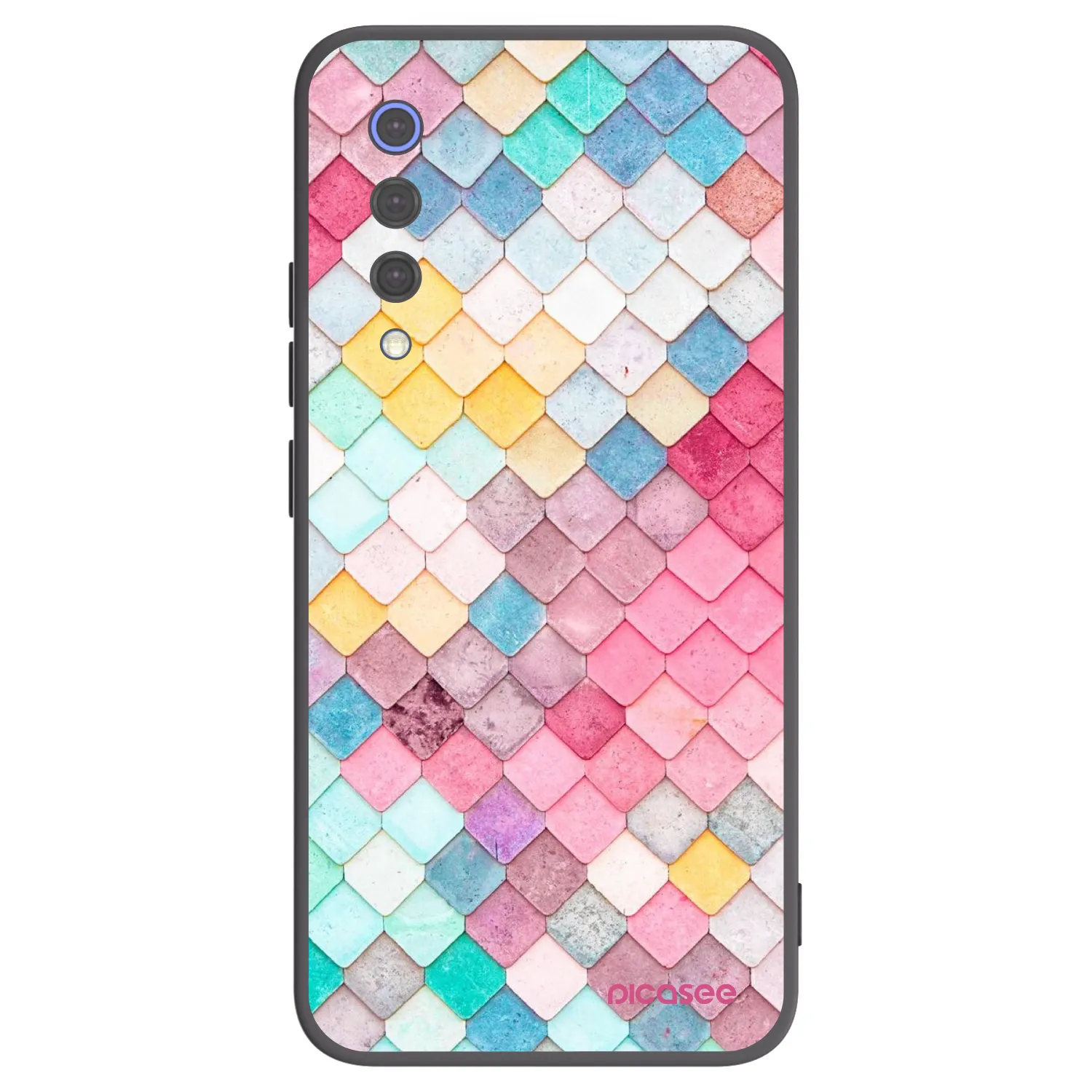 Picasee Xiaomi Mi 9 SE Hülle - Schwarzes Silikon - Farbiges Dach