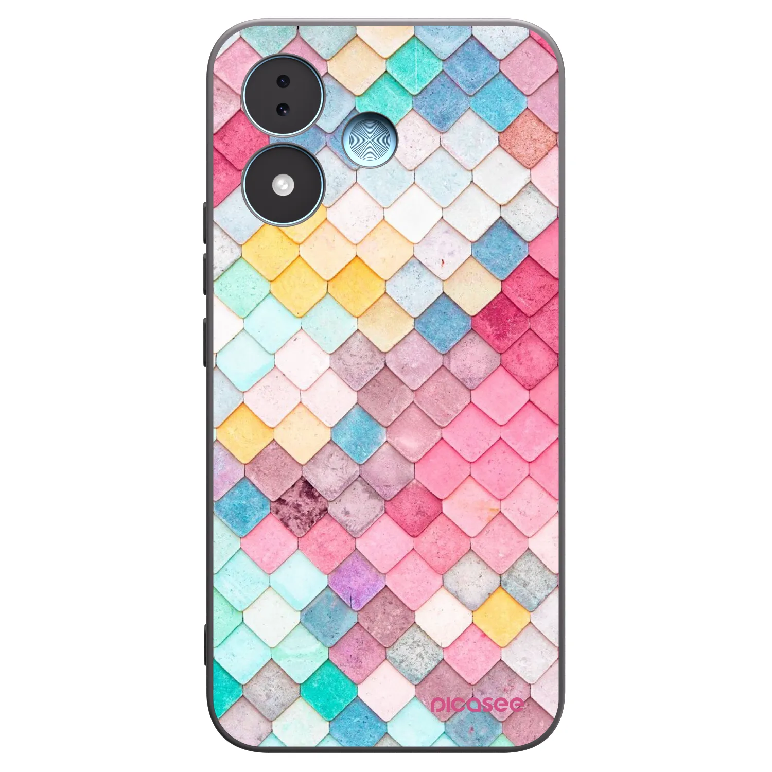 Picasee Xiaomi Redmi Note 17 5G Hülle - Schwarzes Silikon - Farbiges Dach