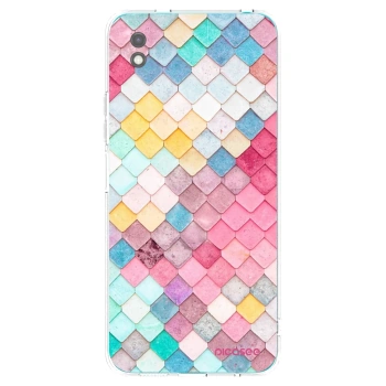 Picasee Xiaomi Redmi 9A Hülle - Schwarzes Silikon - Farbiges Dach