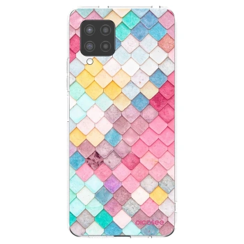 Picasee Samsung Galaxy A42 A426B Hülle - Transparentes Silikon - Farbiges Dach