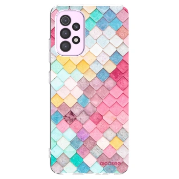 Picasee Samsung Galaxy A32 5G A326B Hülle - Transparentes Silikon - Farbiges Dach