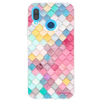 Picasee Huawei P20 Lite Hülle - Transparentes Silikon - Farbiges Dach