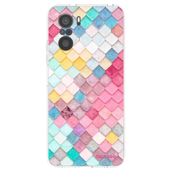Picasee Xiaomi Poco F3 Hülle - Transparentes Silikon - Farbiges Dach