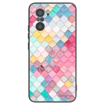 Picasee Xiaomi Poco F3 Hülle - Schwarzes Silikon - Farbiges Dach