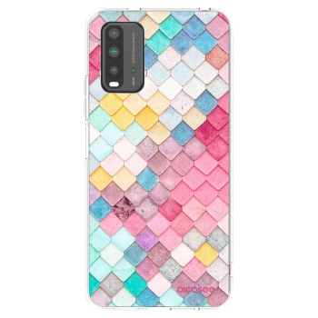 Picasee Xiaomi Redmi 9T Hülle - Schwarzes Silikon - Farbiges Dach
