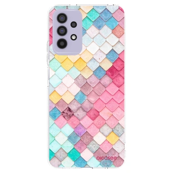 Picasee Samsung Galaxy A32 4G SM-A325F Hülle - Transparentes Silikon - Farbiges Dach