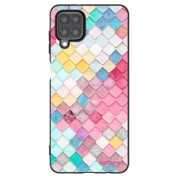 Picasee Samsung Galaxy M12 M127F Hülle - Schwarzes Silikon - Farbiges Dach