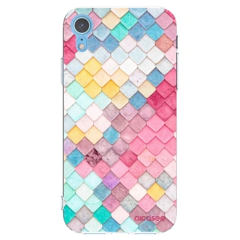 Picasee Apple iPhone XR Hülle - Transparentes Silikon - Farbiges Dach