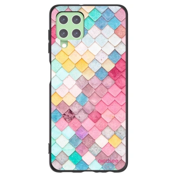 Picasee Samsung Galaxy A22 A225F 4G Hülle - Schwarzes Silikon - Farbiges Dach