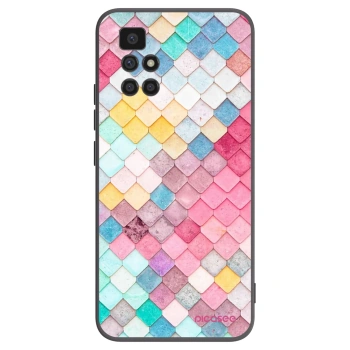 Picasee Xiaomi Redmi 10 Hülle - Schwarzes Silikon - Farbiges Dach