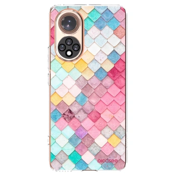Picasee Honor 50 5G Hülle - Transparentes Silikon - Farbiges Dach