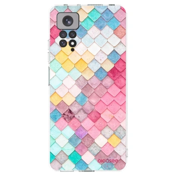 Picasee Xiaomi Redmi Note 11 Hülle - Transparentes Silikon - Farbiges Dach