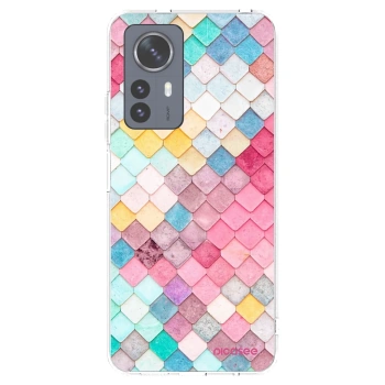 Picasee Xiaomi 12 Pro Hülle - Transparentes Silikon - Farbiges Dach