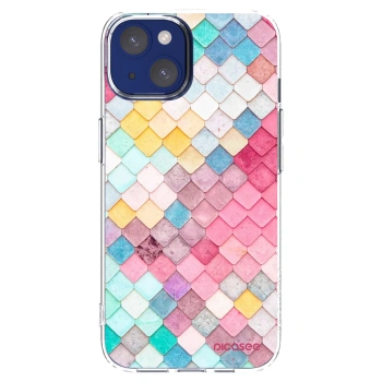 Picasee Apple iPhone 14 Hülle - Transparentes Silikon - Farbiges Dach