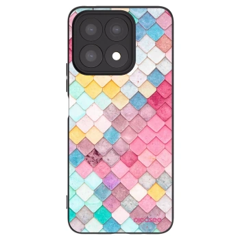 Picasee Honor X8a Hülle - Schwarzes Silikon - Farbiges Dach