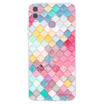 Picasee Honor 8X Hülle - Transparentes Silikon - Farbiges Dach