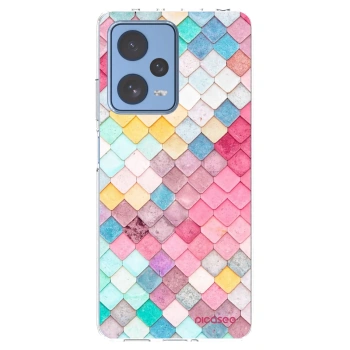 Picasee Xiaomi Redmi Note 12 Pro 5G Hülle - Transparentes Silikon - Farbiges Dach