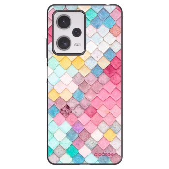 Picasee Xiaomi Redmi Note 12 Pro+ 5G Hülle - Schwarzes Silikon - Farbiges Dach