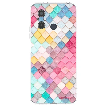 Picasee Xiaomi Redmi 12C Hülle - Transparentes Silikon - Farbiges Dach