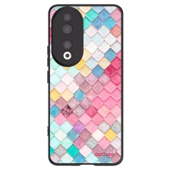 Picasee Honor 90 5G Hülle - Schwarzes Silikon - Farbiges Dach