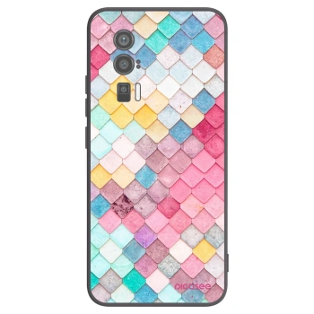 Picasee Xiaomi Poco F5 Pro 5G Hülle - Schwarzes Silikon - Farbiges Dach