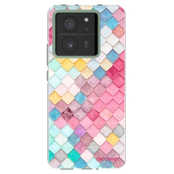 Picasee Xiaomi 13T Hülle - Transparentes Silikon - Farbiges Dach