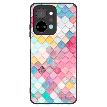 Picasee Honor X7a Hülle - Schwarzes Silikon - Farbiges Dach