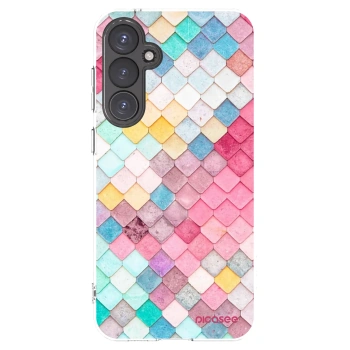 Picasee Samsung Galaxy S23 FE S711B Hülle - Transparentes Silikon - Farbiges Dach