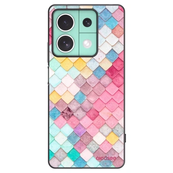 Picasee Xiaomi Redmi Note 13 5G Hülle - Schwarzes Silikon - Farbiges Dach