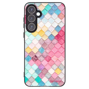 Picasee Samsung Galaxy A55 5G A556B Hülle - Schwarzes Silikon - Farbiges Dach