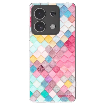 Picasee Xiaomi Redmi Note 13 4G Hülle - Transparentes Silikon - Farbiges Dach